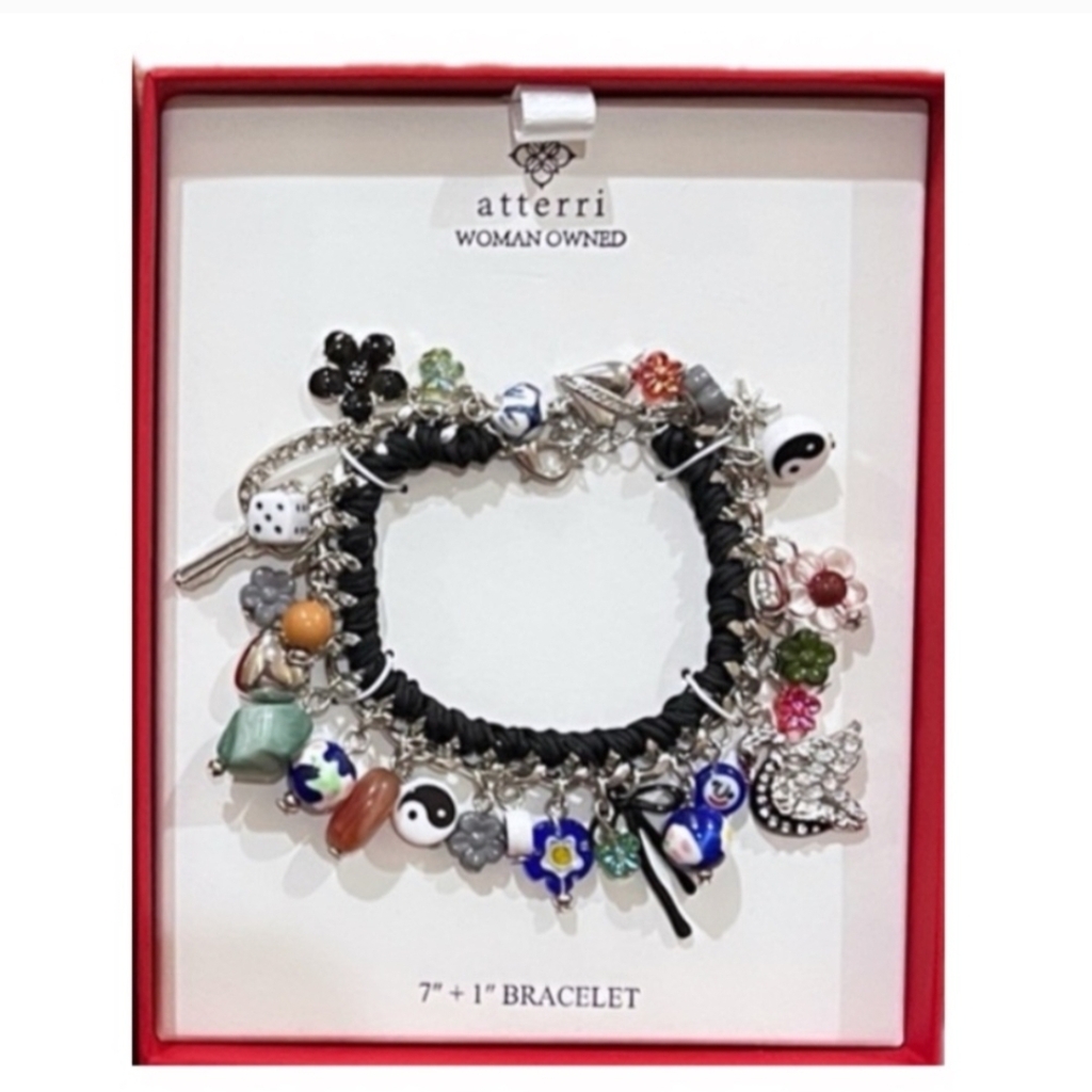 Atterri Beautiful Multi Charm 7in Bracelet 55$